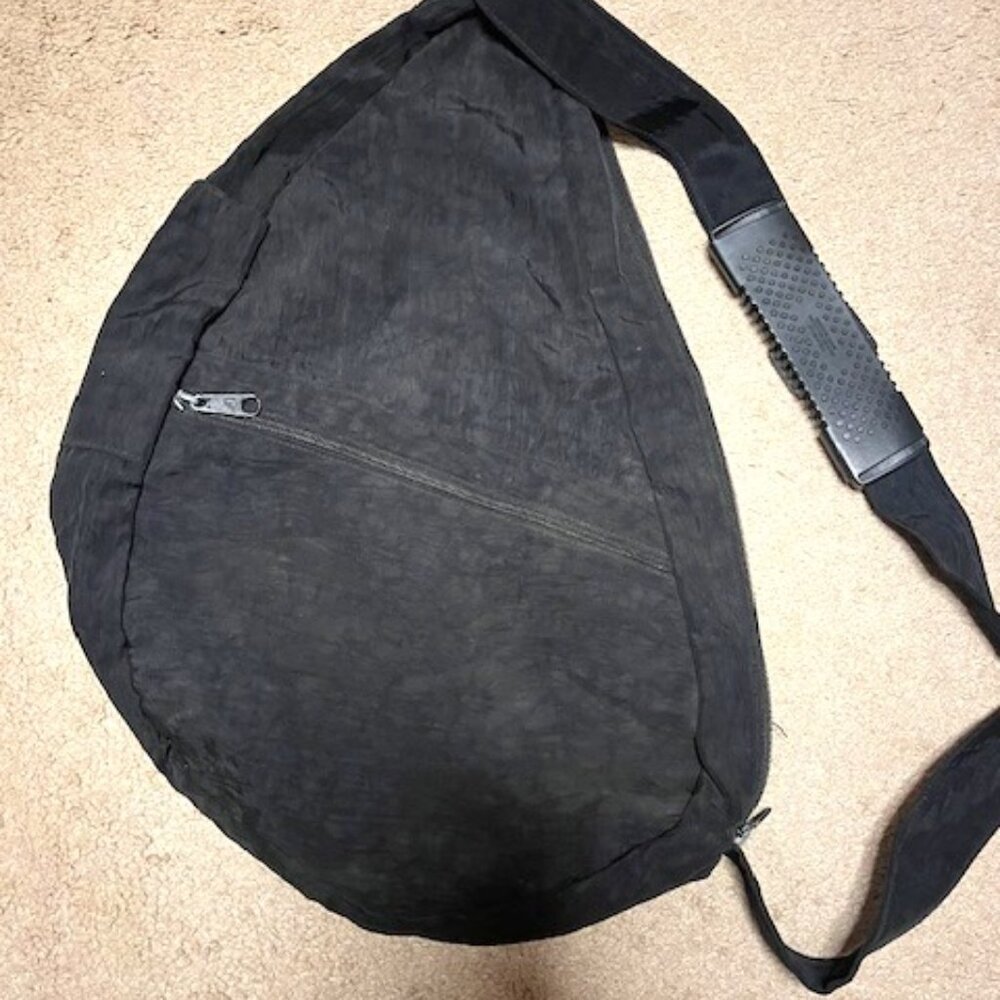 AmeriBag Classic Healthy Back Bag Tote Distressed Nylon Medium (Black)